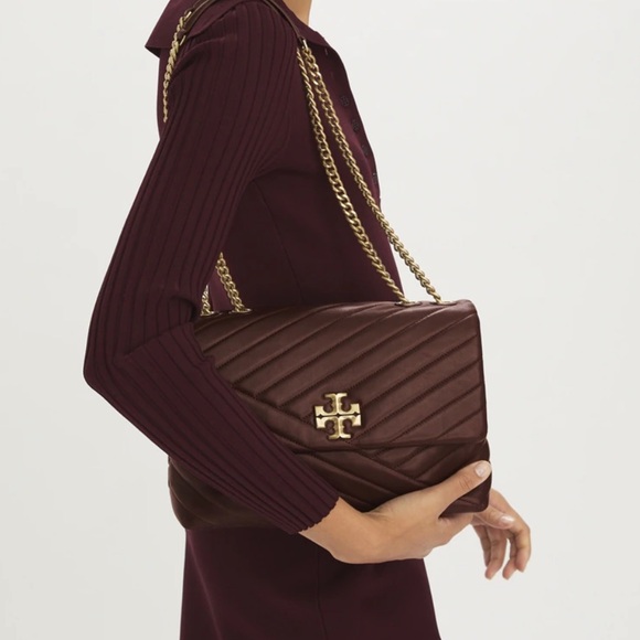 Tory Burch Kira Chevron Shoulder Bag - Tempranillo- New with Tags - Picture 7 of 7